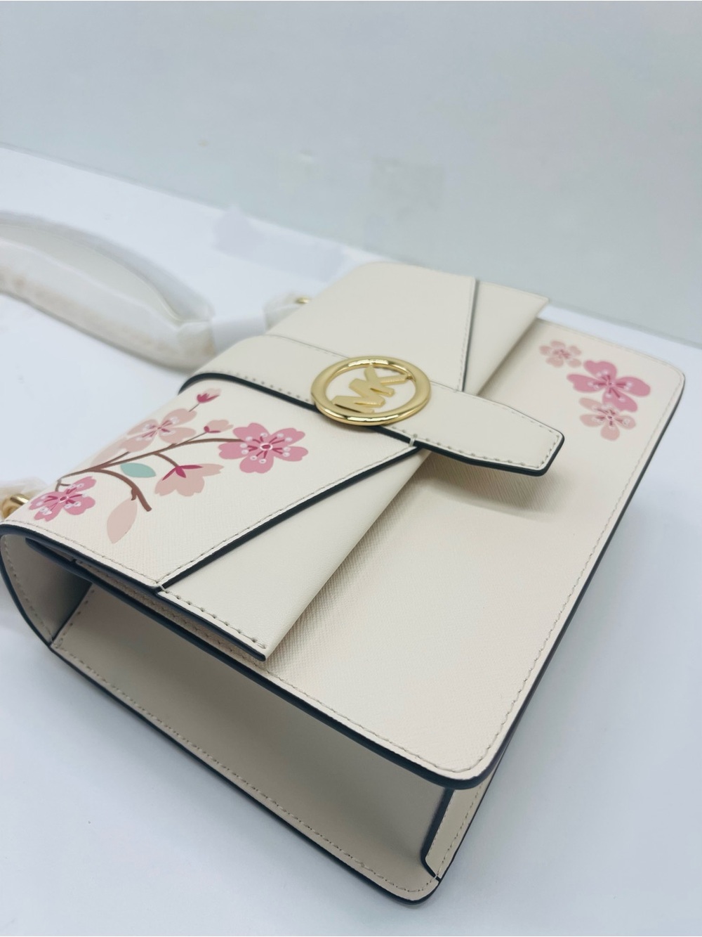MICHAEL KORS Greenwich Small Embellished Crossbody Bag
Light Cream Multi 
NWT - Picture 7 of 16